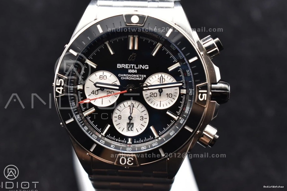 Best 586 Black Bracelet A 44mm BLSF Edition SS on Dial B01 Sustainable SS 1:1 Chronomat 0121